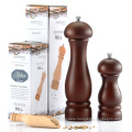 Salt Pepper Mill Grinder BBQ Tools Classical Oak Ceramic Grinding Core Handheld Wooden Salt And Pepper Mill Set